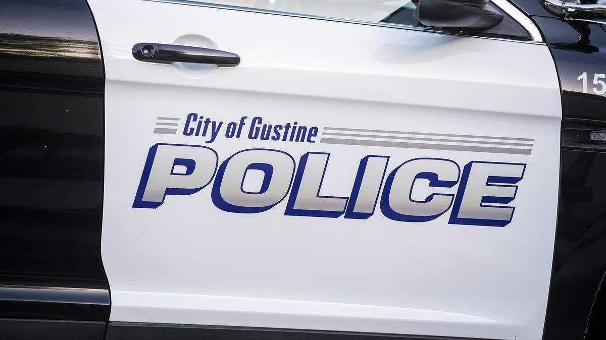 A Gustine Police Department vehicle is seen parked outside the Gustine Police Department building in Gustine, Calif., on Tuesday, May 18, 2021.