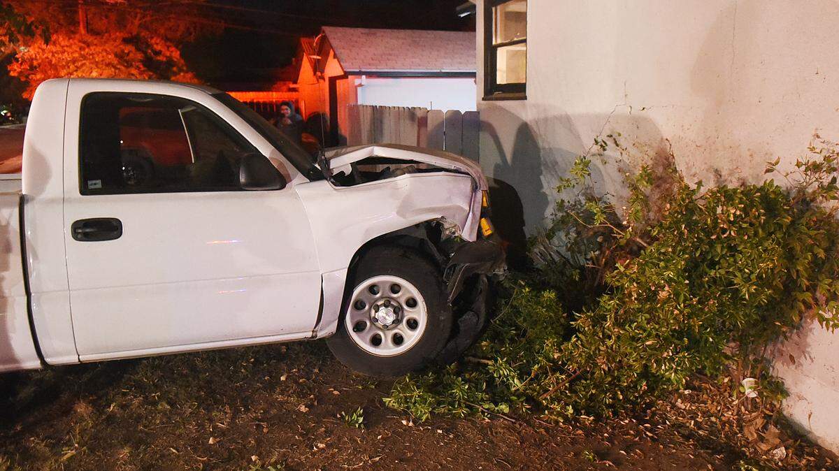 A truck struck a house in the 1000 block of Delaware Avenue in Los Banos on Monday, Nov. 12, 2018, police confirmed.