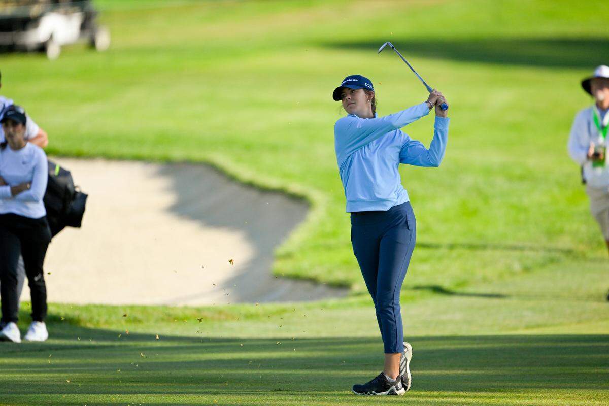 Asterisk Talley plays her second shot on the 14th hole during the second round of the 2024 U.S. Women’s Open Presented by Ally at Lancaster Country Club in Lancaster, Pa. on Friday, May 31, 2024. (Logan Whitton/USGA)