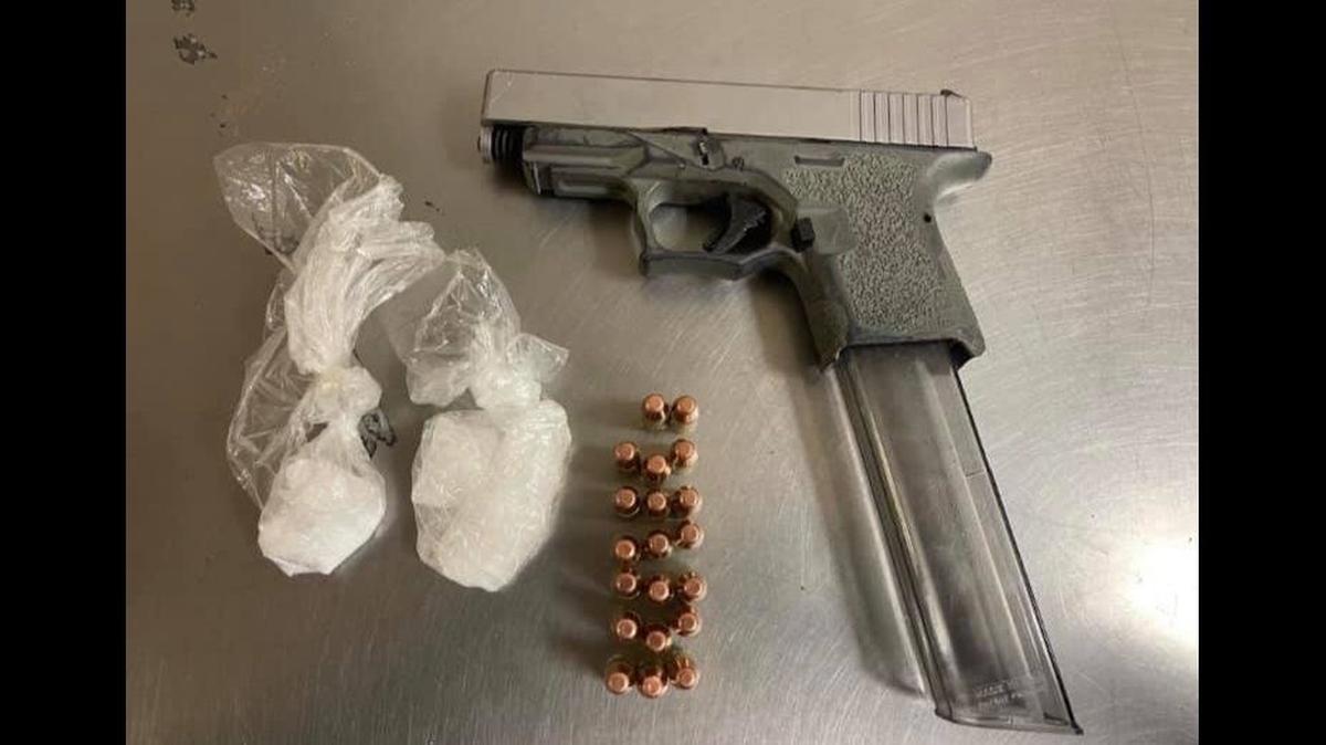 A suspected gang member was arrested during a traffic stop in Merced on Friday, after police allegedly found what they described as a “ghost gun” with a high capacity magazine and narcotics, according to the Merced Police Department. According to authorities, the suspect allegedly threw the gun out the passenger side window of the vehicle.