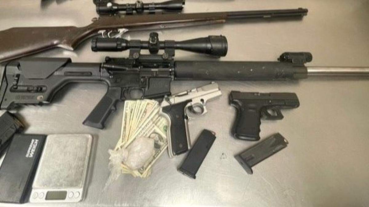 Members of the Merced Police Department Gang Violence Suppression Unit served a search warrant on Friday that resulted in the arrest of two Merced gang members for possession of firearms and narcotics.