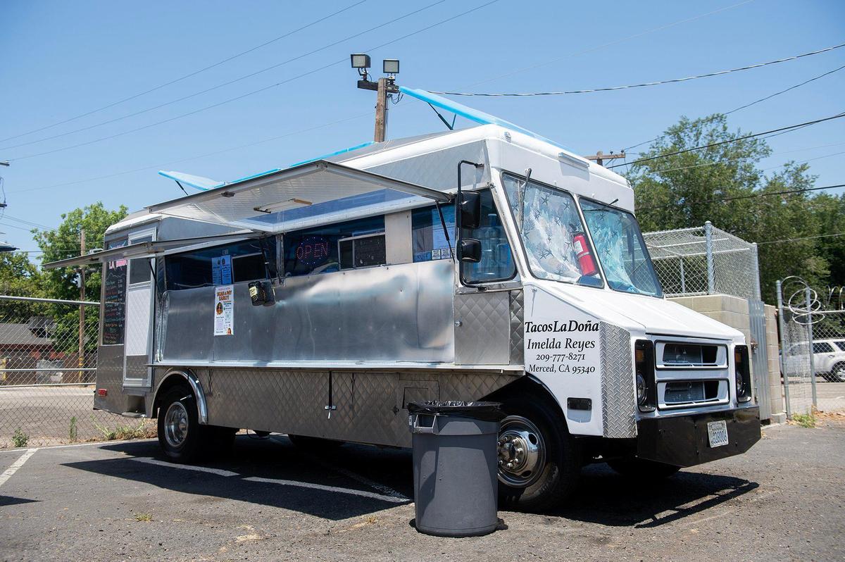 The Tacos La Doña food truck, located at 825 West Main Street in Merced, Calif., on Tuesday, June 10, 2025.