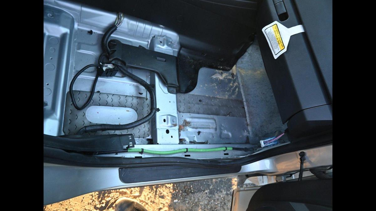 A driver was arrested on suspicion of drug charges on July 26 during a traffic stop in Interstate 5 in Fresno County, after a California Highway Patrol officer and K-9 found suspected fentanyl powder hidden in a compartment under a vehicle’s floor, according to the California Highway Patrol. Image courtesy of California Highway Patrol.