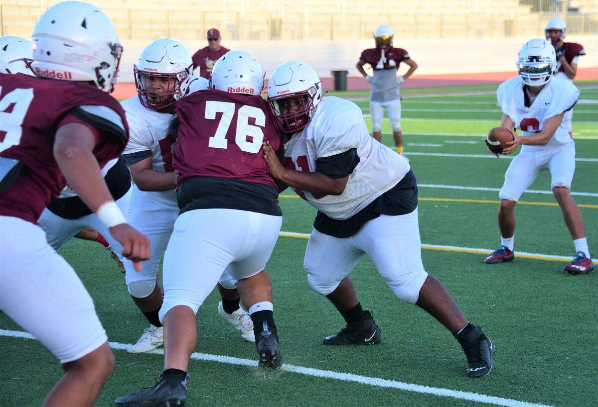 Golden Valley junior Karmelo Graves (71) is playing with a heavy heart this season after his father Michael Graves died in a traffic collision just a few weeks before the start of the football season.