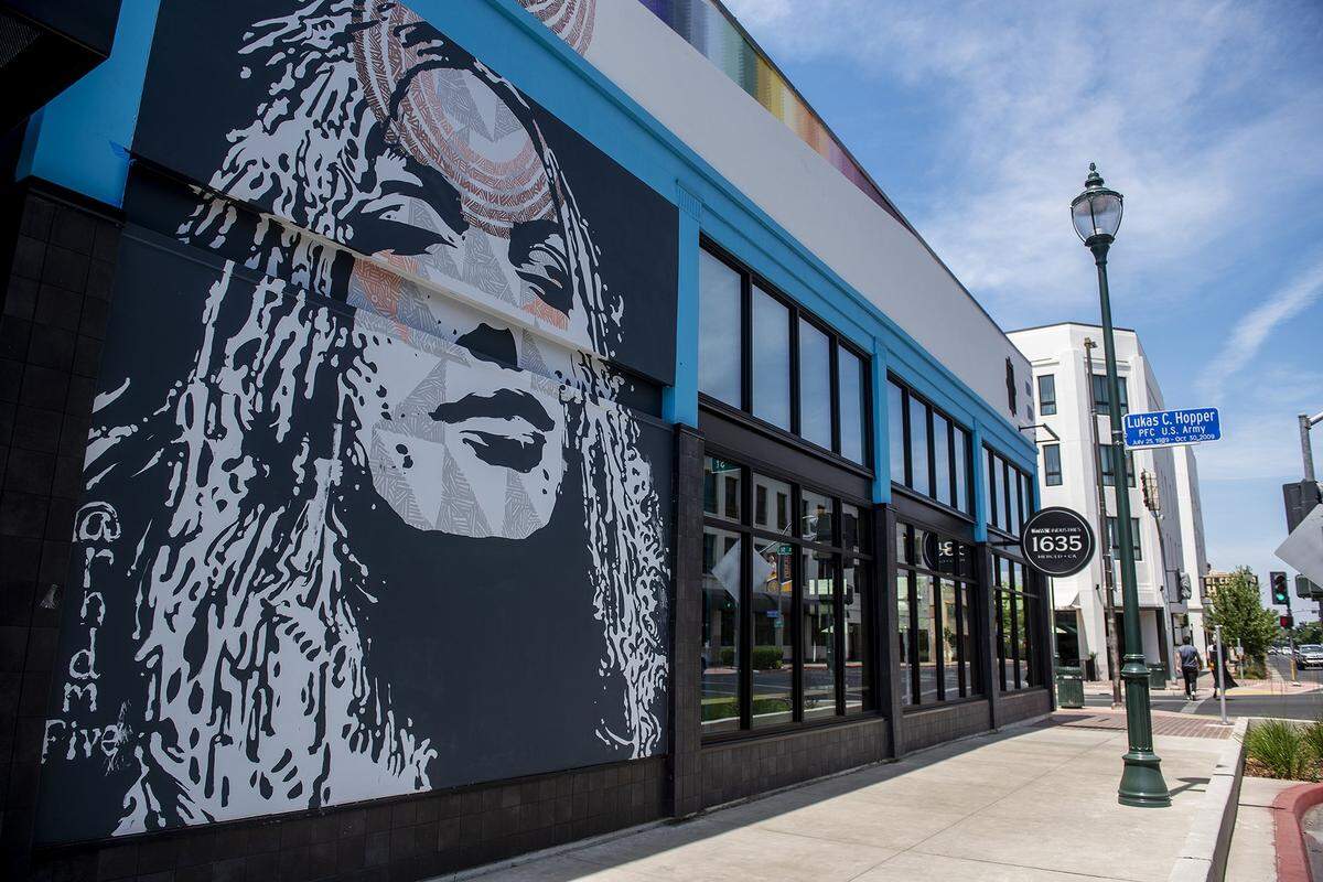 A mural on the side of the new Bitwise Industries Merced location at 1635 M Street in Merced, Calif., on Wednesday, May 25, 2022.