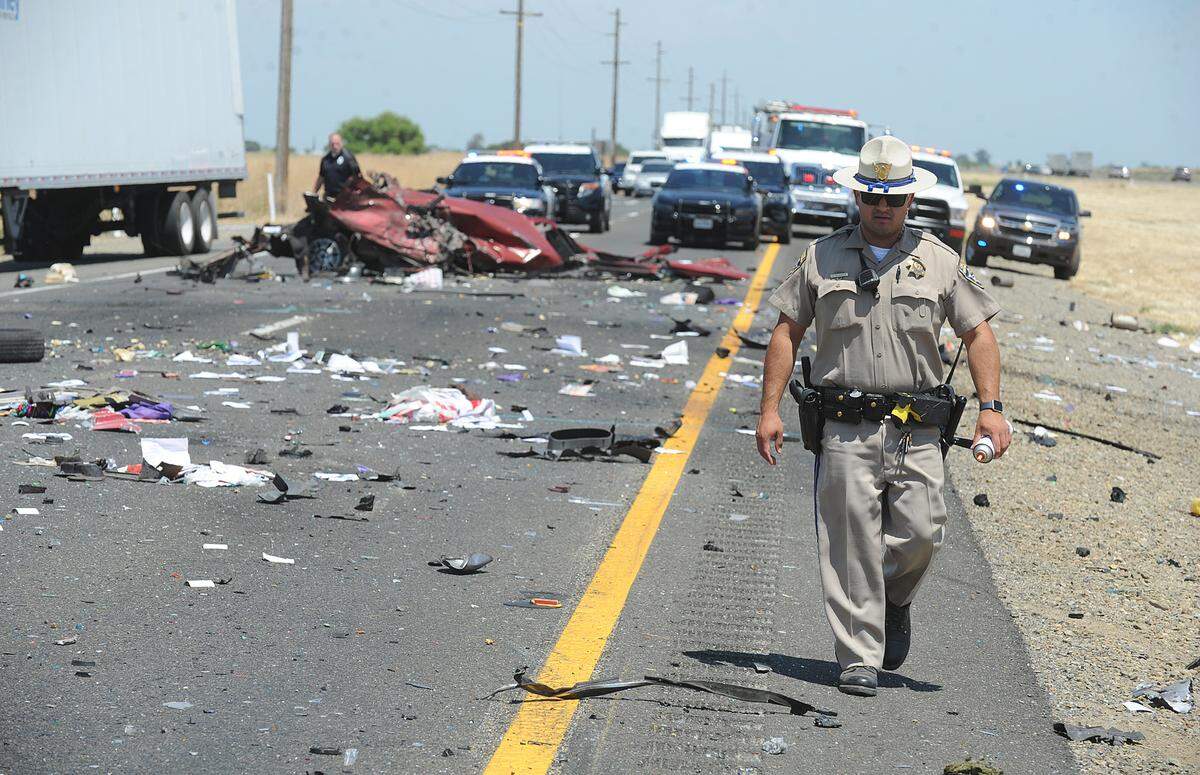 California Highway Patrol, Riggs and the Merced County Sheriff-Coroner’s Office responds to a fatal multi-vehicle traffic collision on Highway 152 and Patton Road, east of Los Banos in Merced County.
