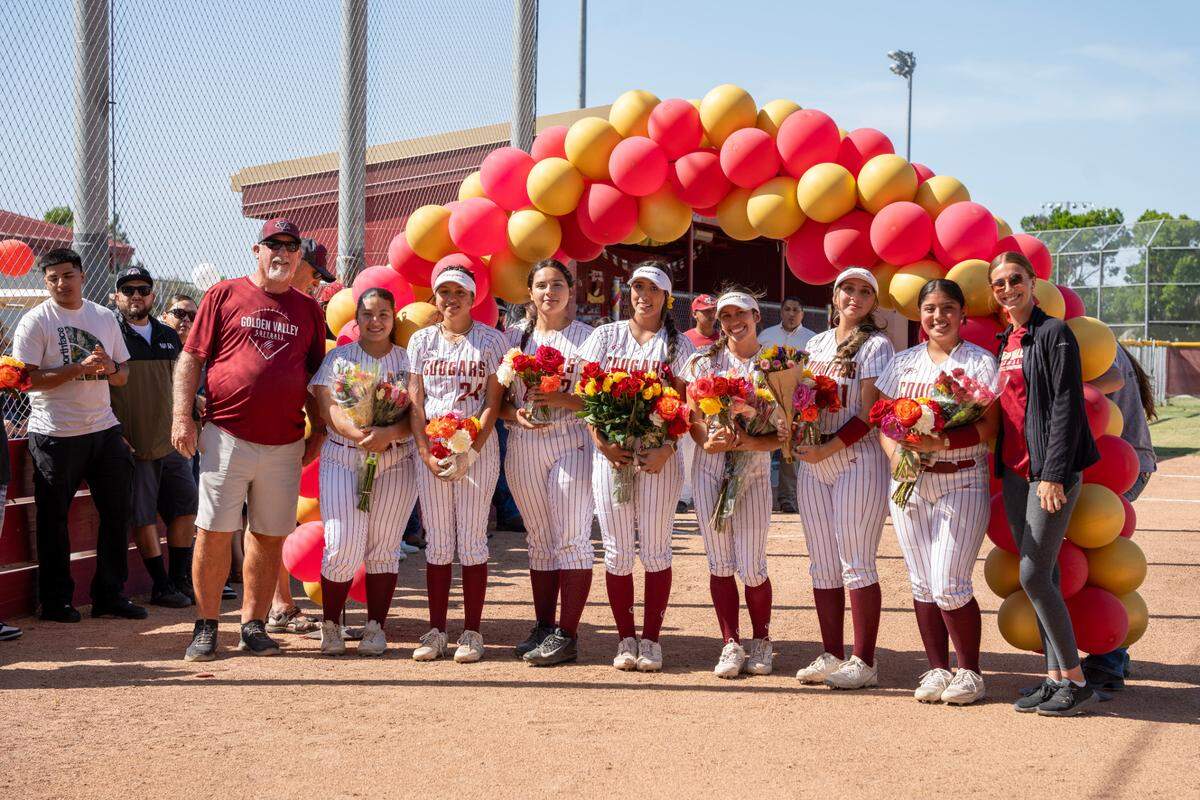 Senior night for Golden Valley softball on May 1.