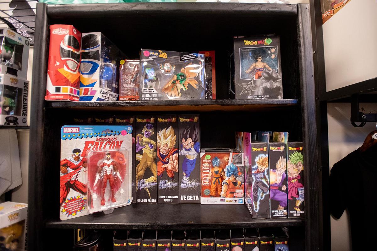 _ at The Come Up Kickz located inside the Marketplace at Merced in Merced, Calif., on Friday, May 16, 2025. The business sells, buys and trades merchandise such as sneakers, collectibles, designer items and clothing.
