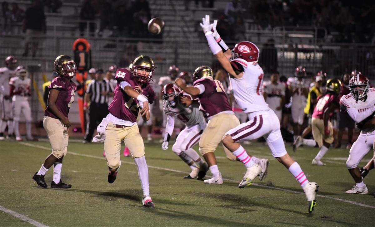 Golden Valley junior quarterback Abraham Bautista was thrust into the spotlight against Patterson after starting quarterback Eleazar Garza left the game with an injury in the first quarter on Friday, Oct. 14, 2022.