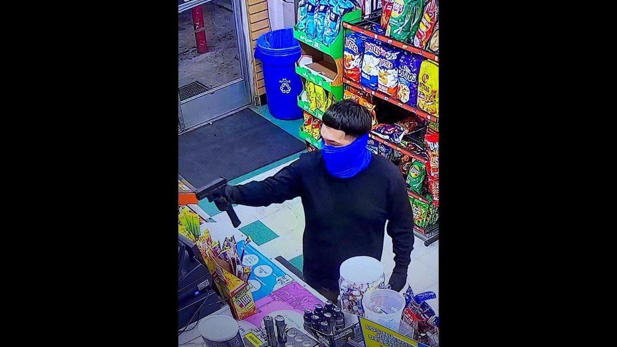 Authorities are investigating a report of an armed robbery at a Merced convenience store, after three armed men allegedly demanded cash from the store clerk and took liquor and lottery tickets before fleeing the scene, according to a Merced Police Department news release. Image courtesy of Merced Police Department.