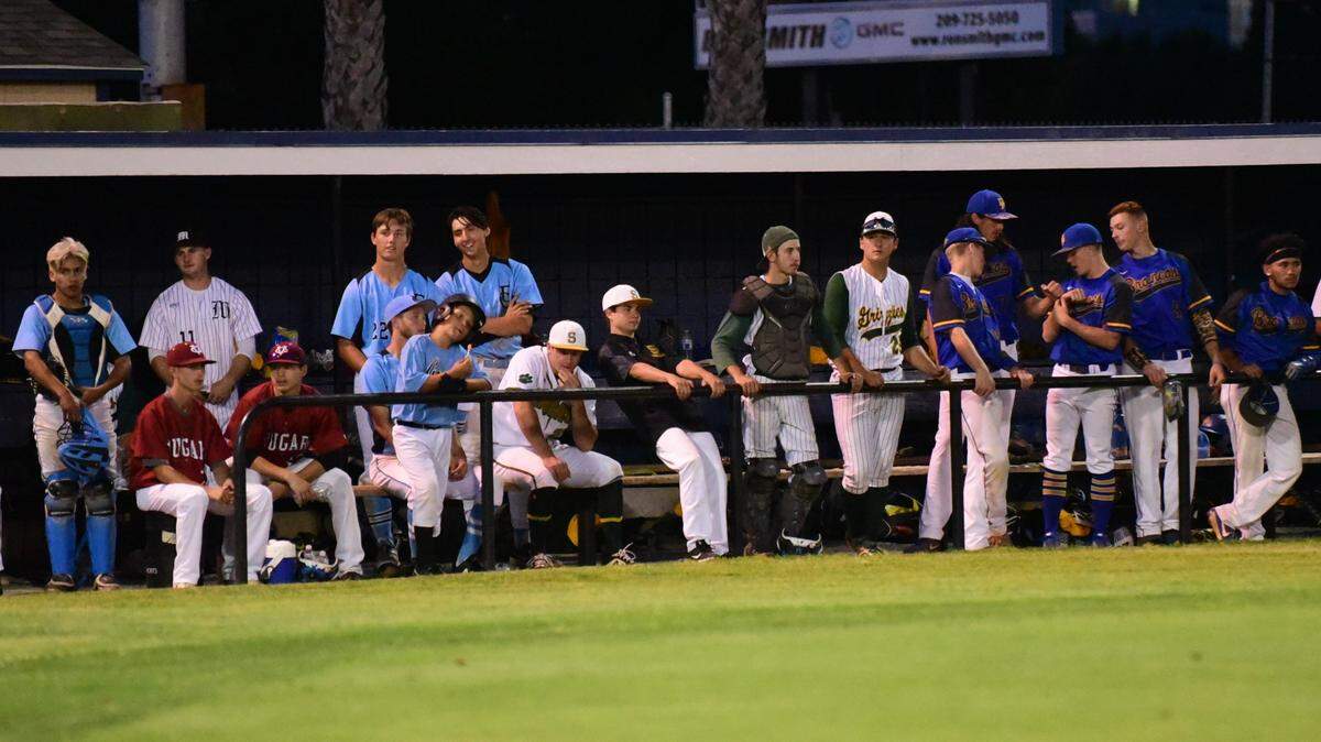 The South team looks on during the 10th annual Merced County All-Star Baseball Game on Saturday, June 8, 2019 at Merced College.