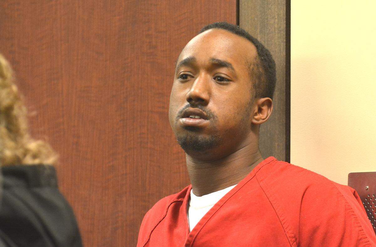 James Collins Martin, 28, of Oakland, listens to Merced County Superior Court Judge Jeanne Schechter during an arraignment hearing on charges alleging he killed Lajawn Cokley, a Merced resident, during a home invasion robbery.