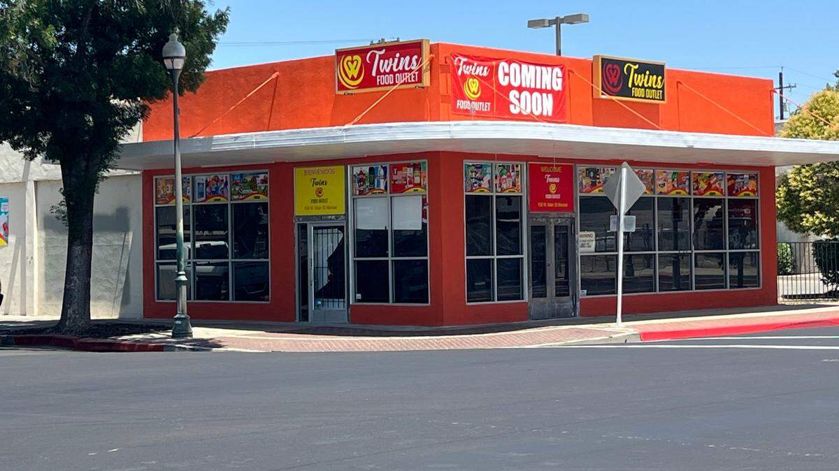 The orange store on the corner of Main Street.