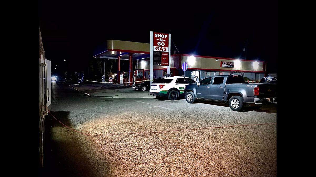 The Merced County Sheriff’s Investigations bureau is investigating a homicide after a man was apparently shot and later died from his injuries at the Shop-N-Go gas station located on the corner of Beachwood Drive and Oakland Avenue in Merced on Sunday, March 20, 2022.
