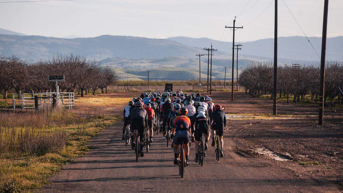 Cyclists participate in the Gran Fondo Hincapie Race in 2024. The event returns to Merced in March with 500 cyclists expected to compete.