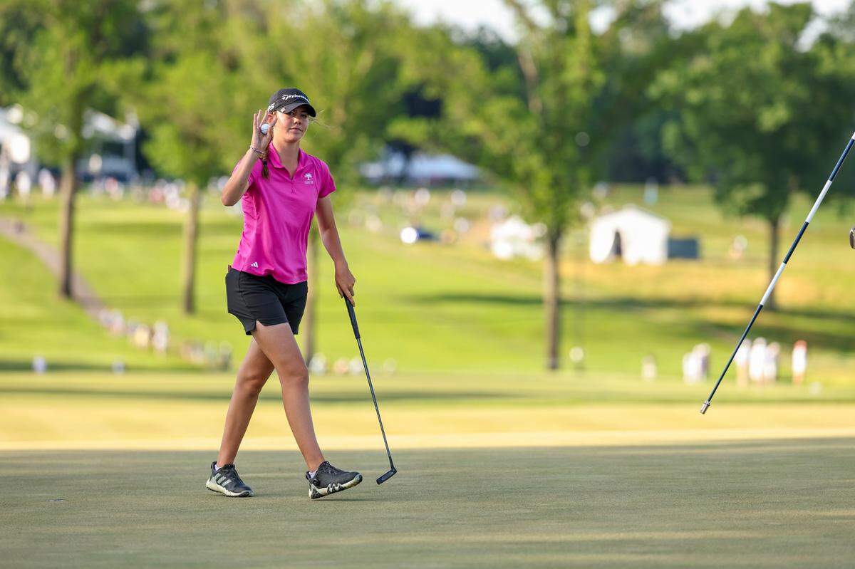 Asterisk Talley as seen on the 18th hole during the first round of the 2024 U.S. Women’s Open Presented by Ally at Lancaster Country Club in Lancaster, Pa. on Thursday, May 30, 2024. (Dustin Satloff/USGA)