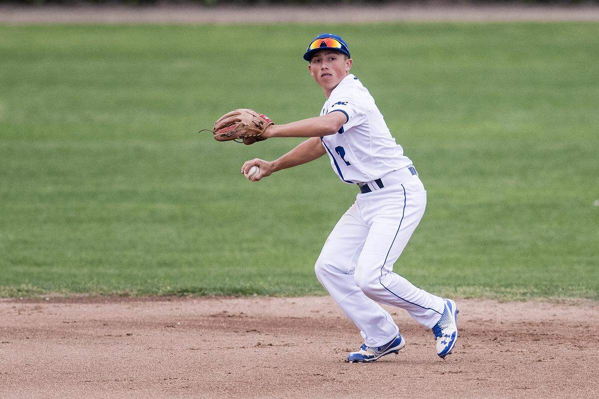 Atwater’s Nathaniel Silva (2) fields a ground ball at shortstop during a game against St. Joseph Notre Dame in the Atwater Easter Baseball Tournament at Memorial Ballpark in Atwater, Calif., last season.