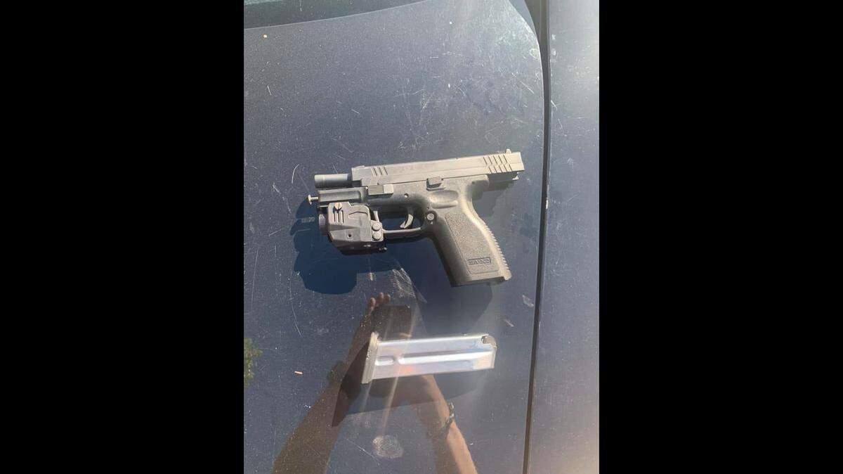 A 19-year-old Merced man was arrested for allegedly threatening a mother and her 10-year-old son with this gun on Thursday, according to police.