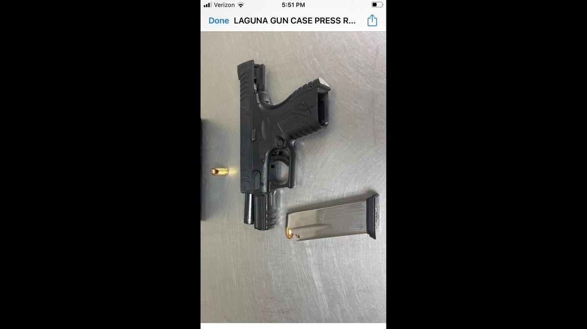 A 29-year-old man and a 35-year-old woman were arrested on weapons charges in Merced on Monday, after a parolee was found with a loaded unregistered firearm, according to the Merced Police Department. Image courtesy of Merced Police Department.