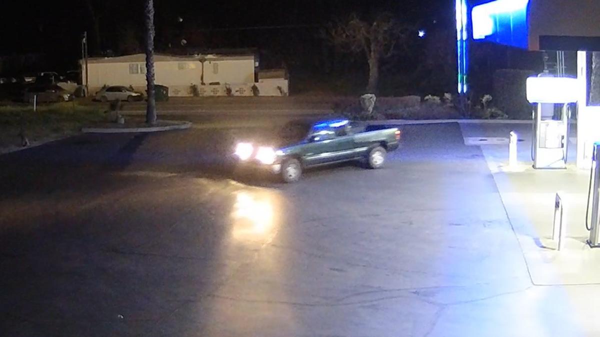 Authorities are looking for two people accused of stealing items from a Chevron gas station in Snelling on Tuesday, ramming a vehicle into the building and trying to take an ATM, according to the Merced County Sheriff’s Office. Image courtesy of Merced County Sheriff’s Office.