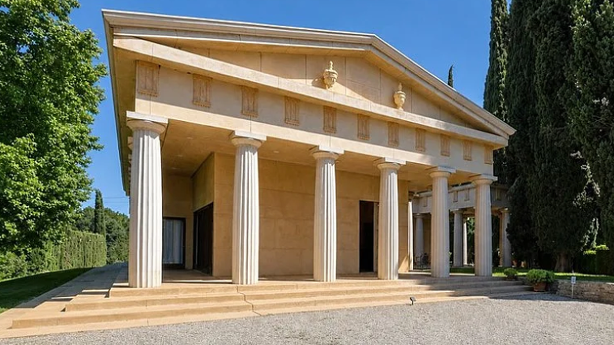 The house at 2021 W St. in Merced resembles a Greek temple.