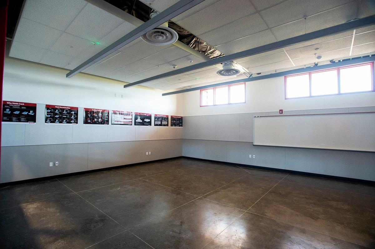 A classroom inside the new Career and Technical Education building on the Delhi Unified School District campus in Delhi, Calif., on Tuesday, April 9, 2024. According to the district, classes in agricultural mechanics and welding will be offered to students beginning in the fall of 2024.