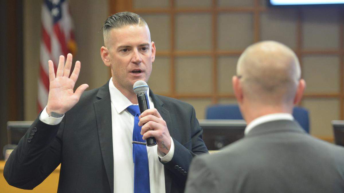 Merced City Councilman Kevin Blake is sworn in for a second term Monday, Dec. 17, 2018, at the Merced Civic Center. The Merced Police Department on Thursday was investigating whether Blake, a Merced County sheriff’s sergeant, and other members of the Merced County Sheriff’s Office were involved in a fight that broke out in a Downtown Merced pool hall late Saturday, Dec. 15, 2018, officials said.
