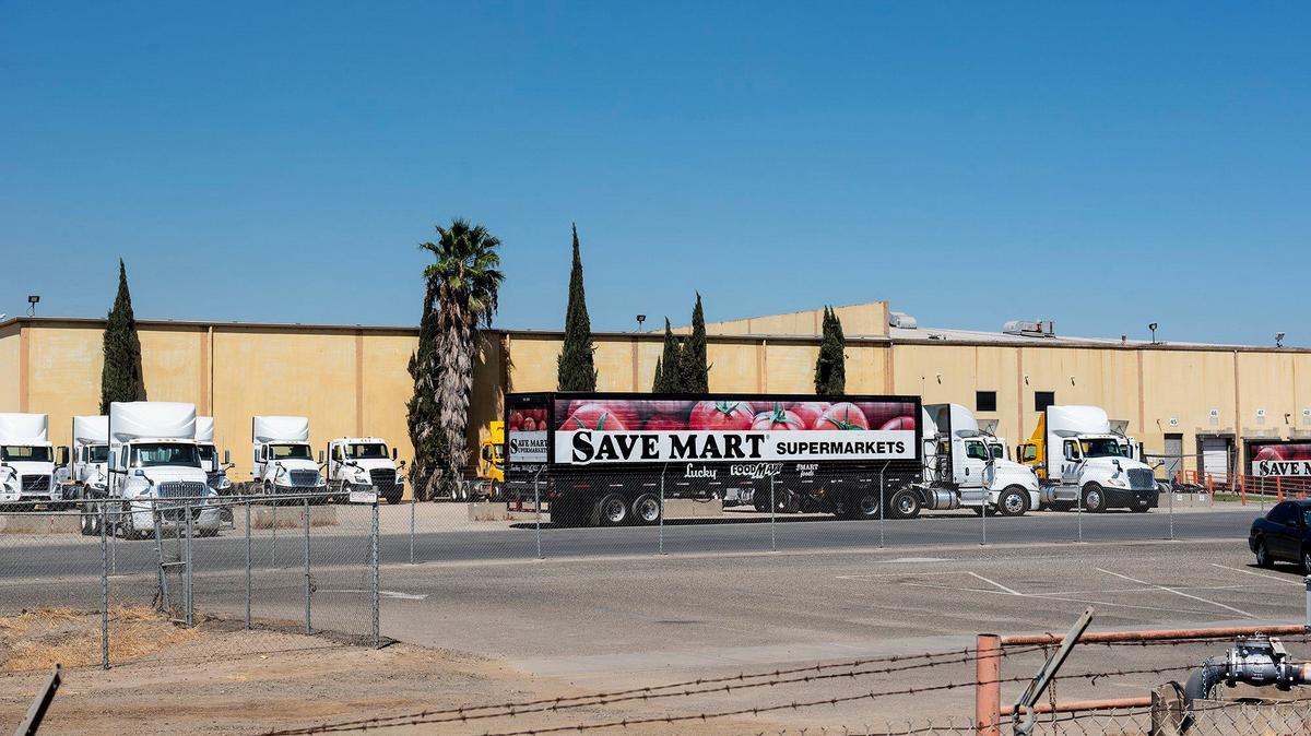 The Yosemite Wholesale Distribution Center located at 2674 E. Vassar Avenue in Merced, Calif., on Wednesday, Sept. 4, 2024. Save Mart confirmed the planned closure of the facility in a statement sent to the Merced Sun-Star.