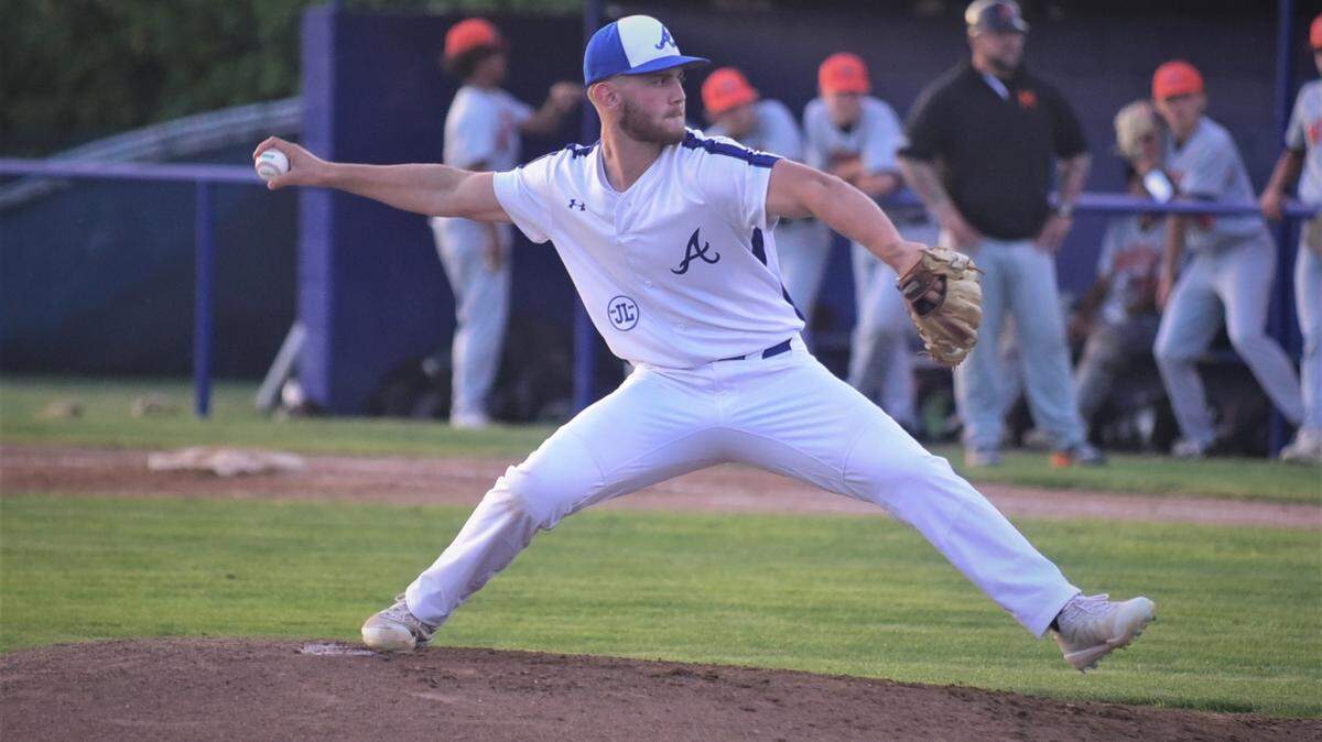 Atwater High senior Bo Valladao struck out a career-high 16 hitters in a 5-1 win over Merced on Friday, April 29, 2022 at Memorial Ballpark in Atwater, Calif.