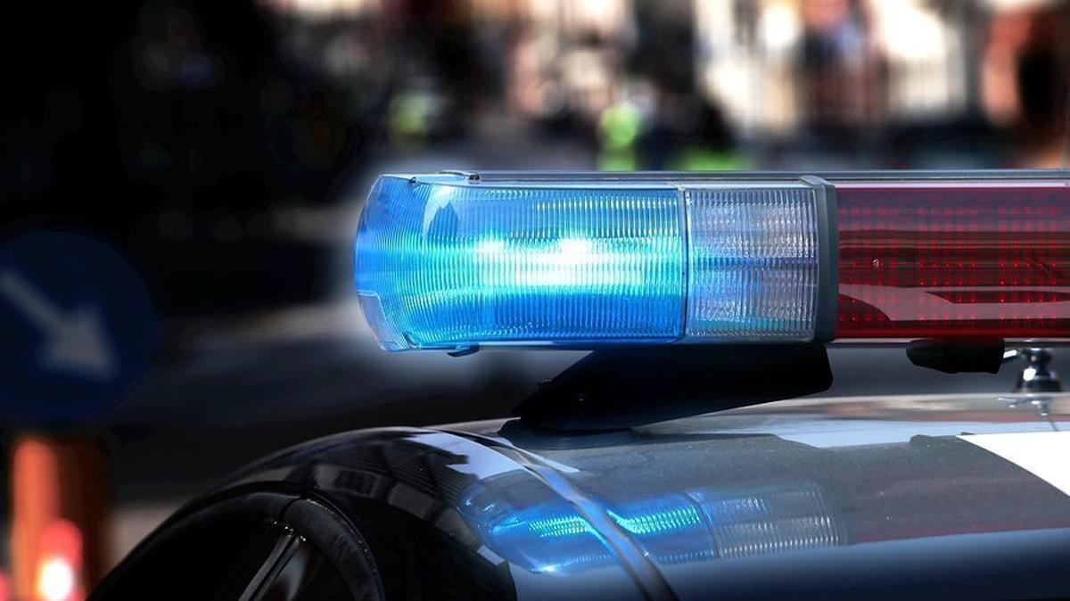 Police lights.