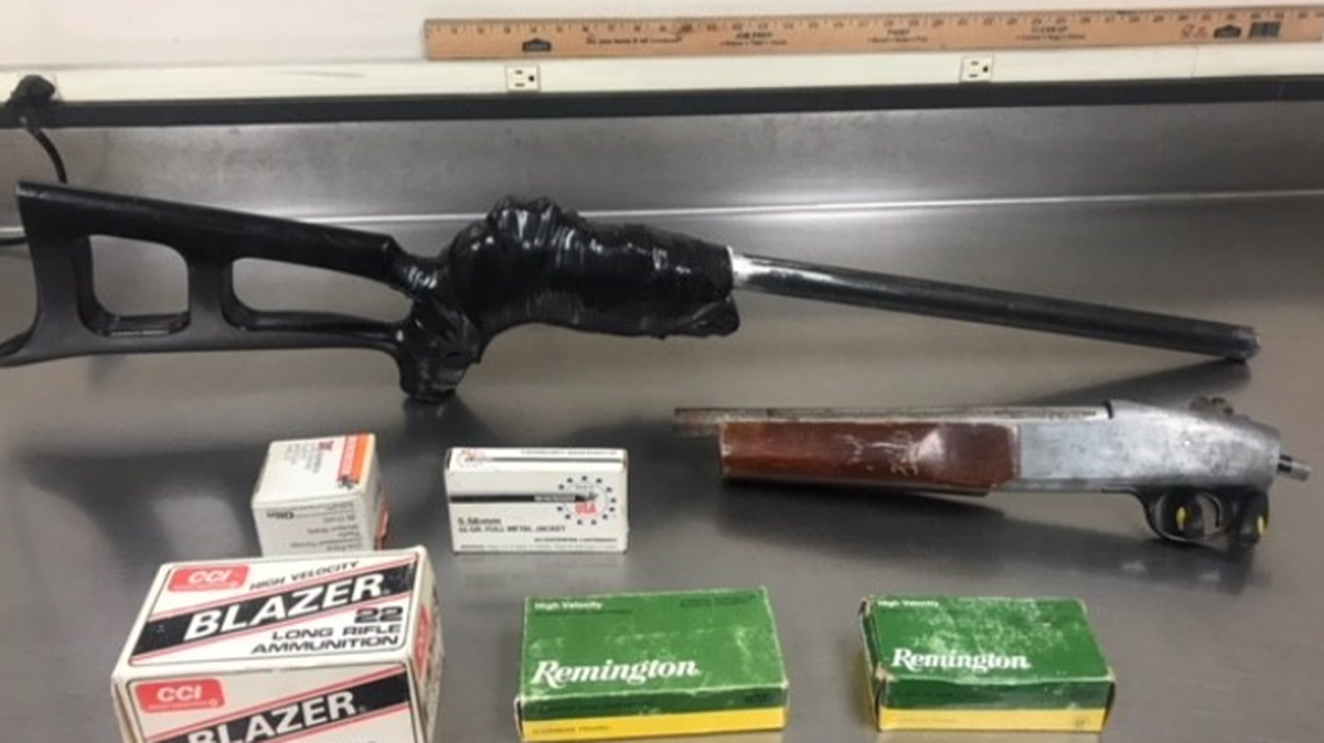 Weapons allegedly found inside a home in the 1400 block of N. West Bear Creek about 3 p.m. Wednesday, July 11, 2018, police said, included a short-barreled shotgun, ammunition and a zip gun.