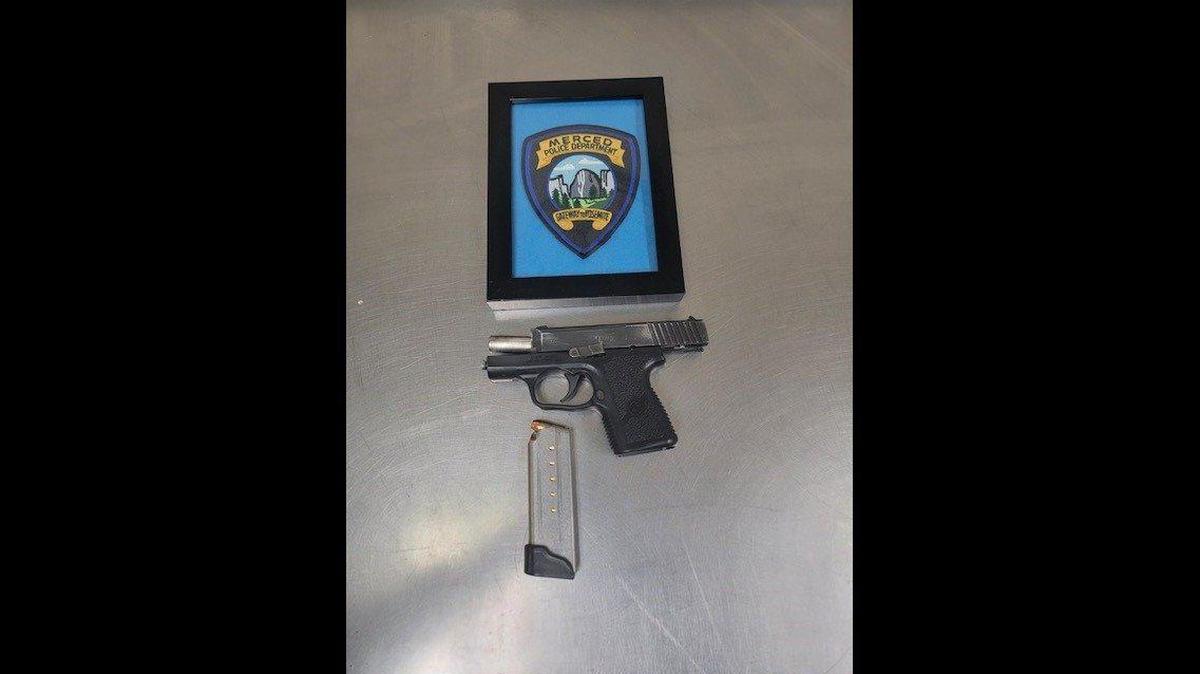 A 17-year-old suspected gang member with a loaded .40 caliber firearm was arrested after trying to flee from officers on a motorized bike in Merced on Saturday, according to the Merced Police Department. Image courtesy of Merced Police Department.