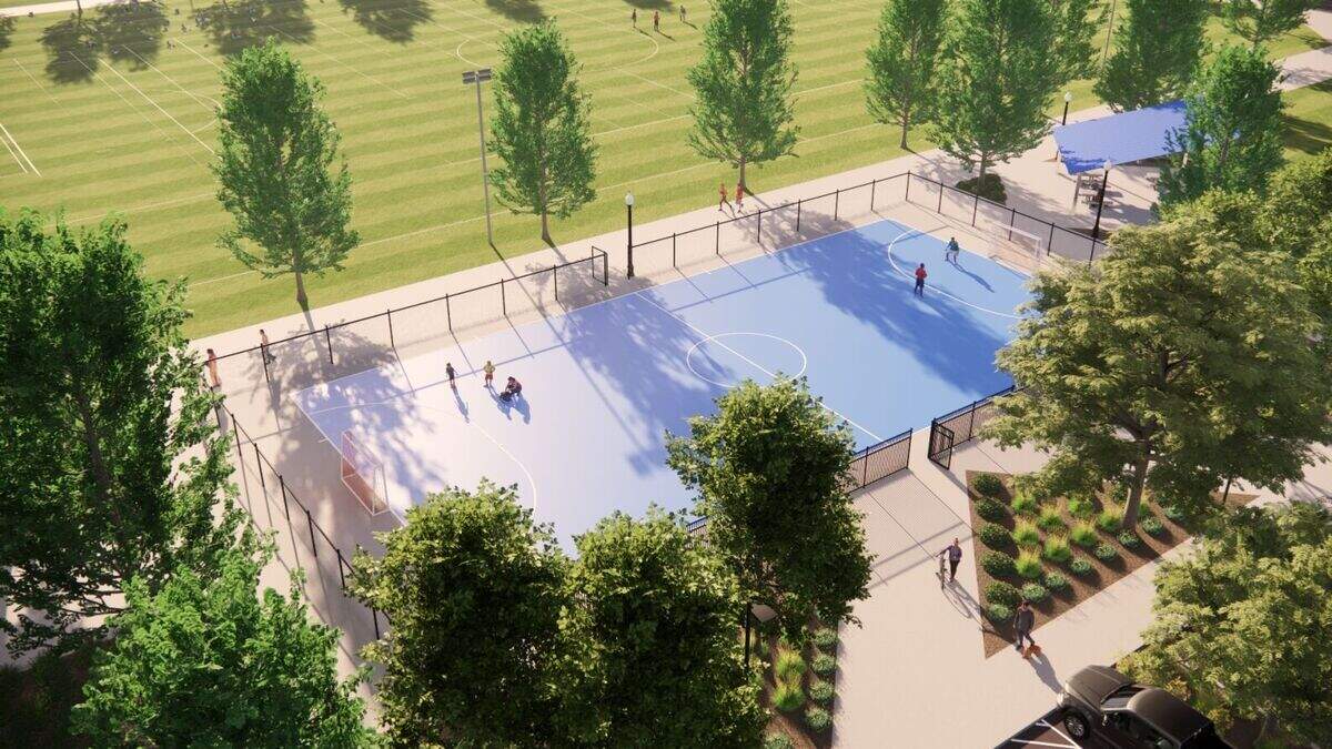 The Merced Regional Sports Complex will include a futsol court. Here’s a rendering of what the futsol court will look like when completed.