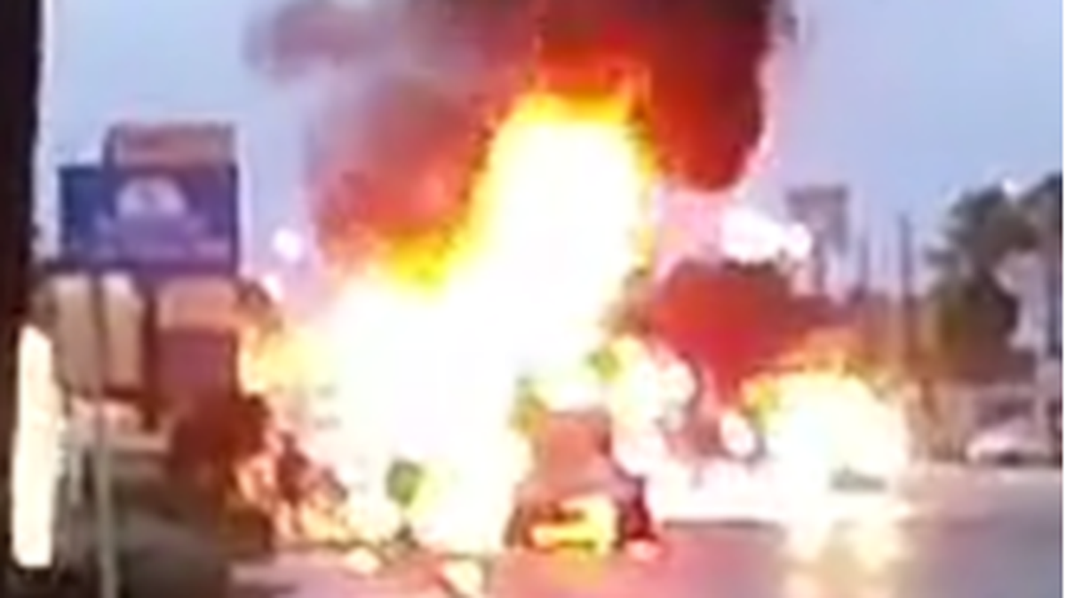 A big rig caught fire about 6:25 a.m. Friday, Nov. 17, 2017, in the 300 Block of Pacheco Boulevard, according to Los Banos police.