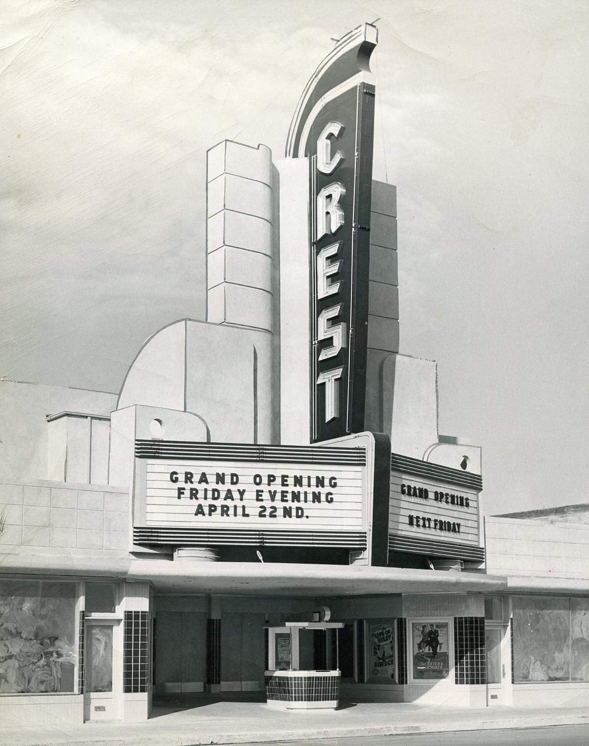 Submitted photo The Crest Theater in Los Banos opened in 1949.