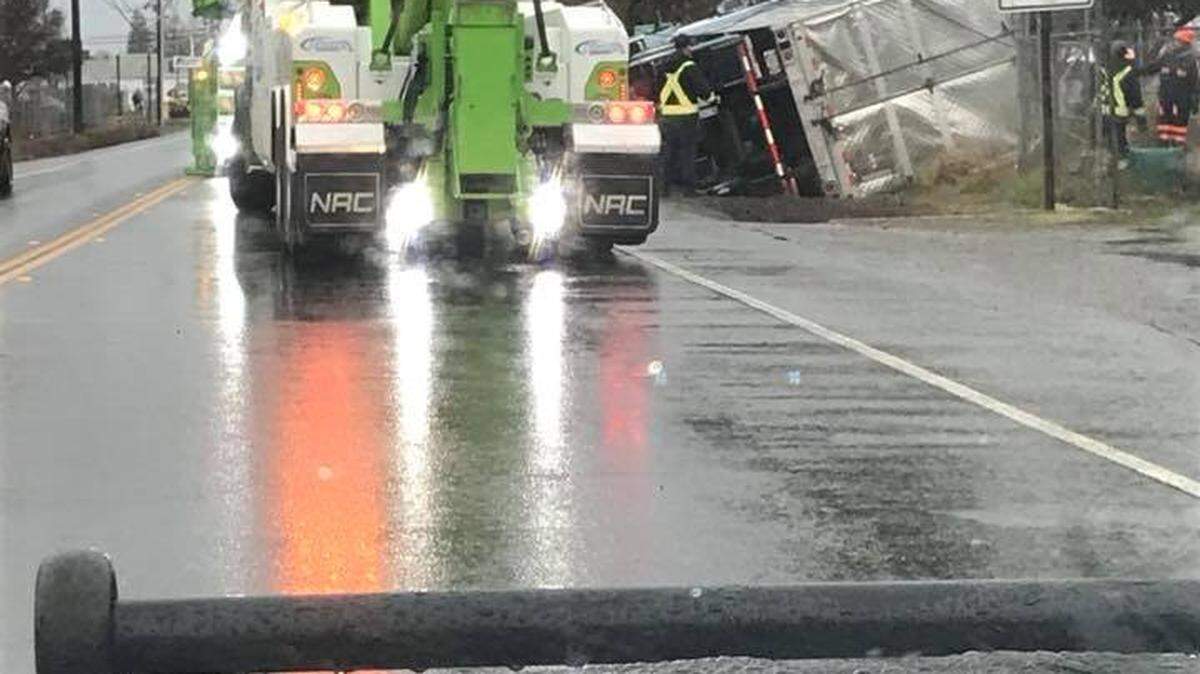 The northbound lane on State Route 59 between Childs and Cone avenue will be closed "temporarily" on Monday Jan. 8, 2018 while crews clean up the site of a crash, California Highway Patrol reported.