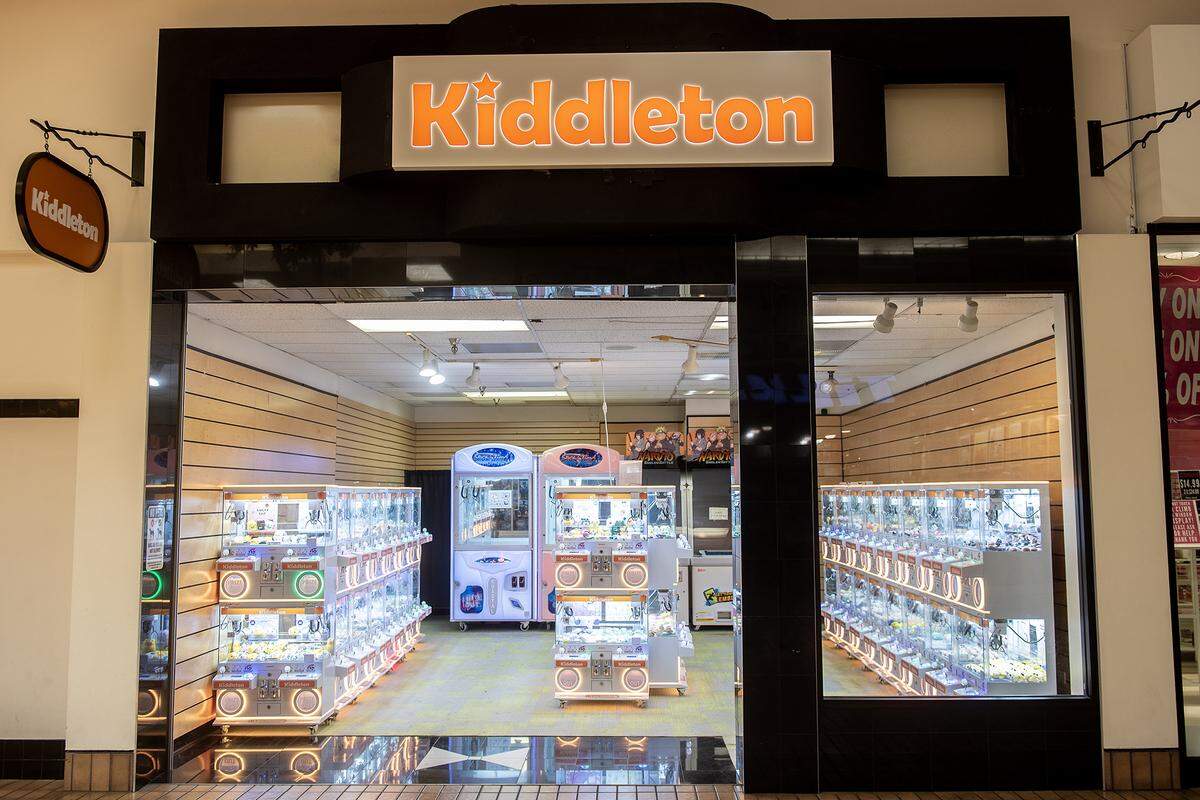 The Kiddleton arcade which contains claw machines filled with prizes, located inside the Marketplace at Merced in Merced, Calif., on Friday, Aug. 8, 2025. 
