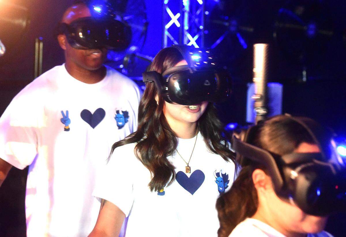 Merced College unveiled the first virtual reality learning facility at a California community college to deploy both a Dreamscape Learn classroom and a free-roam pod experience. Here community members are enjoying the free-roam pod experience on Friday, Aug. 9, 2024.