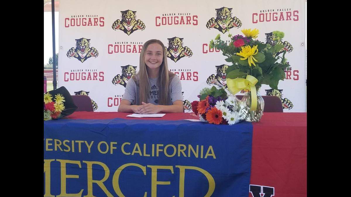 Golden Valley senior Haylee Heffner recently signed her national letter of intent to play soccer at UC Merced.