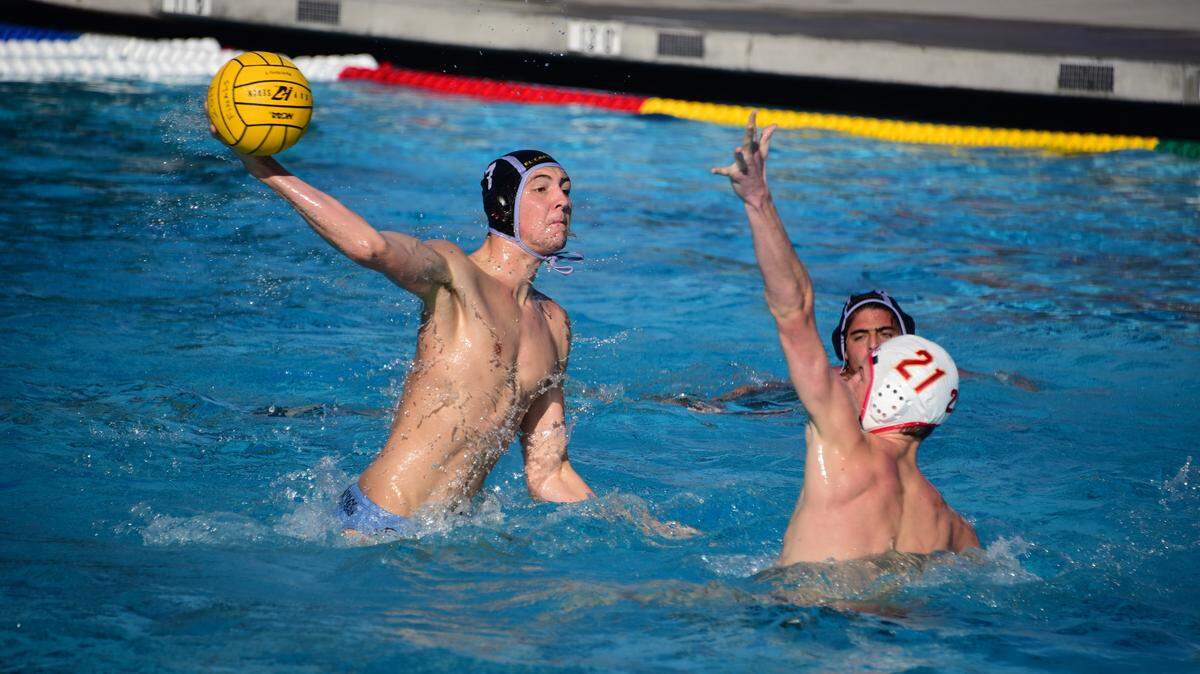 El Capitan’s Rocco Cuttone fires a shot during the Sac-Joaquin Section Division III championship game on Saturday at the Roseville Aquatic Center. Cuttone scored fours goals but Oakdale won the game 14-12.