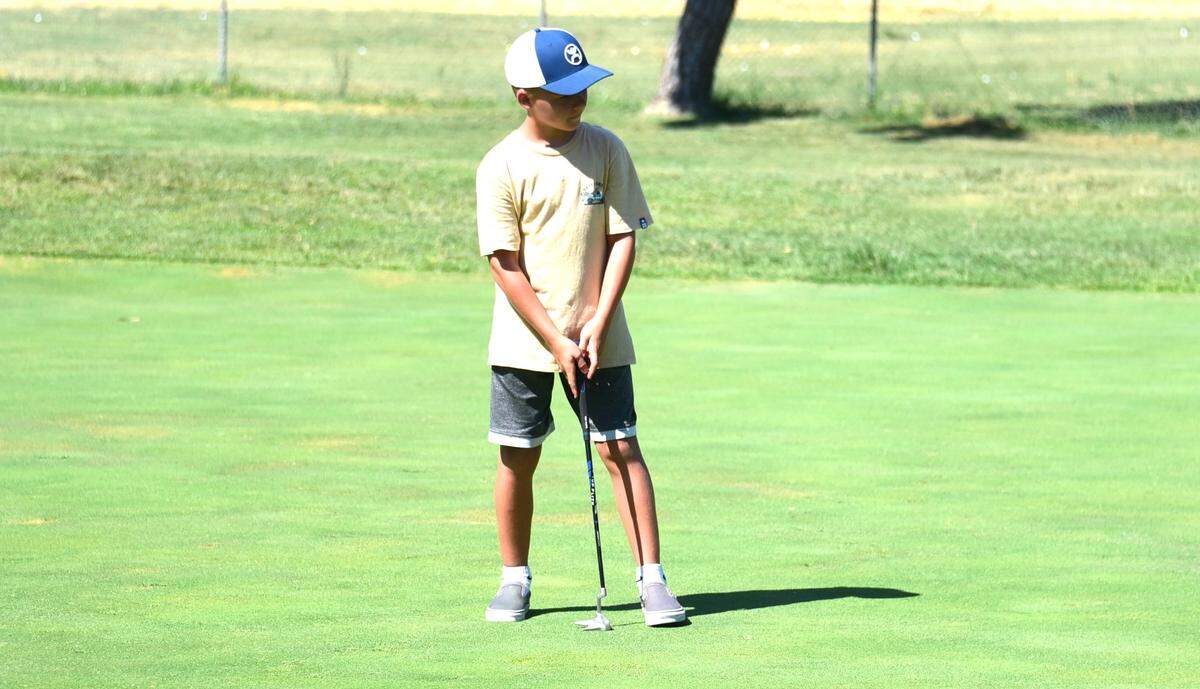 Thomas Murray of Atwater finishes his round of golf at the Rancho Del Rey Golf Club on Tuesday, July 30, 2024.
