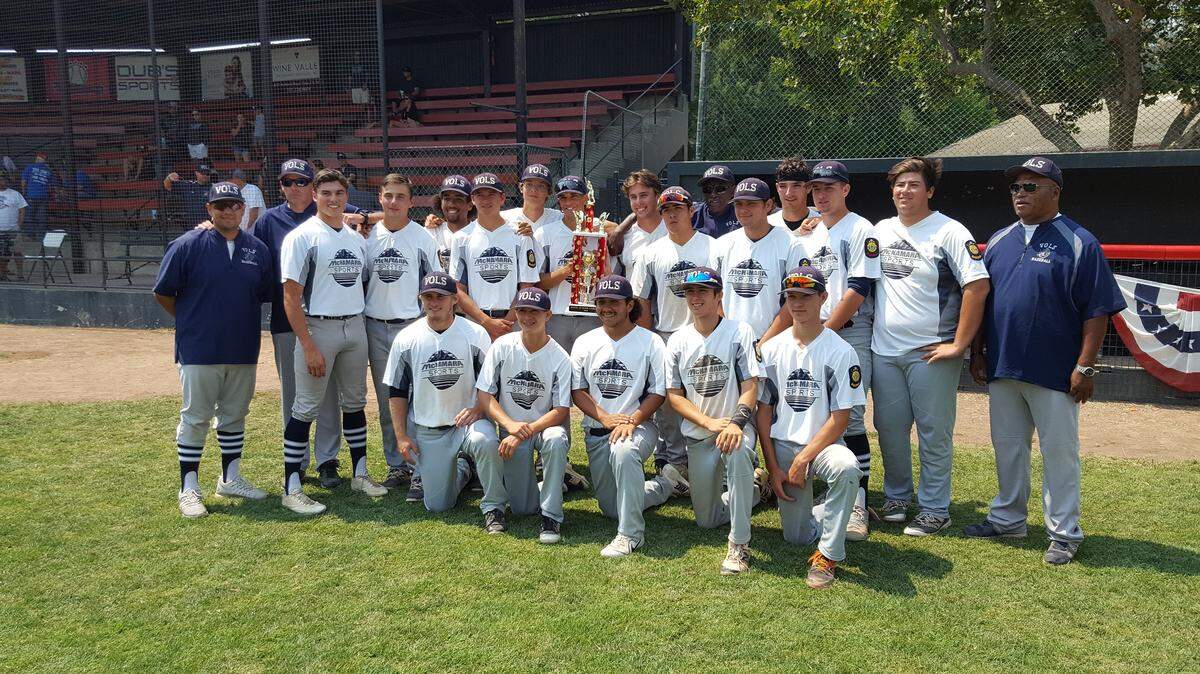 The Merced Volunteers finished as the runner-up after losing 4-1 to Petaluma in the champinoship game of the American Legion State Tournament in Yountville on Sunday. Shawn Jansen/Merced Sun-Star.