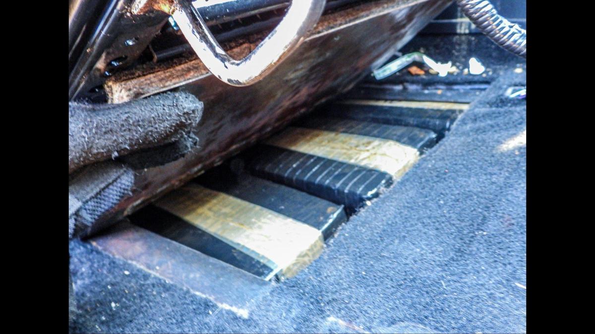 A Washington State man was arrested during a Fresno County traffic stop along Interstate 5 on Aug. 11, after more than 80 pounds of cocaine was found hidden inside a vehicle, according to the California Highway Patrol. Image courtesy of California Highway Patrol.