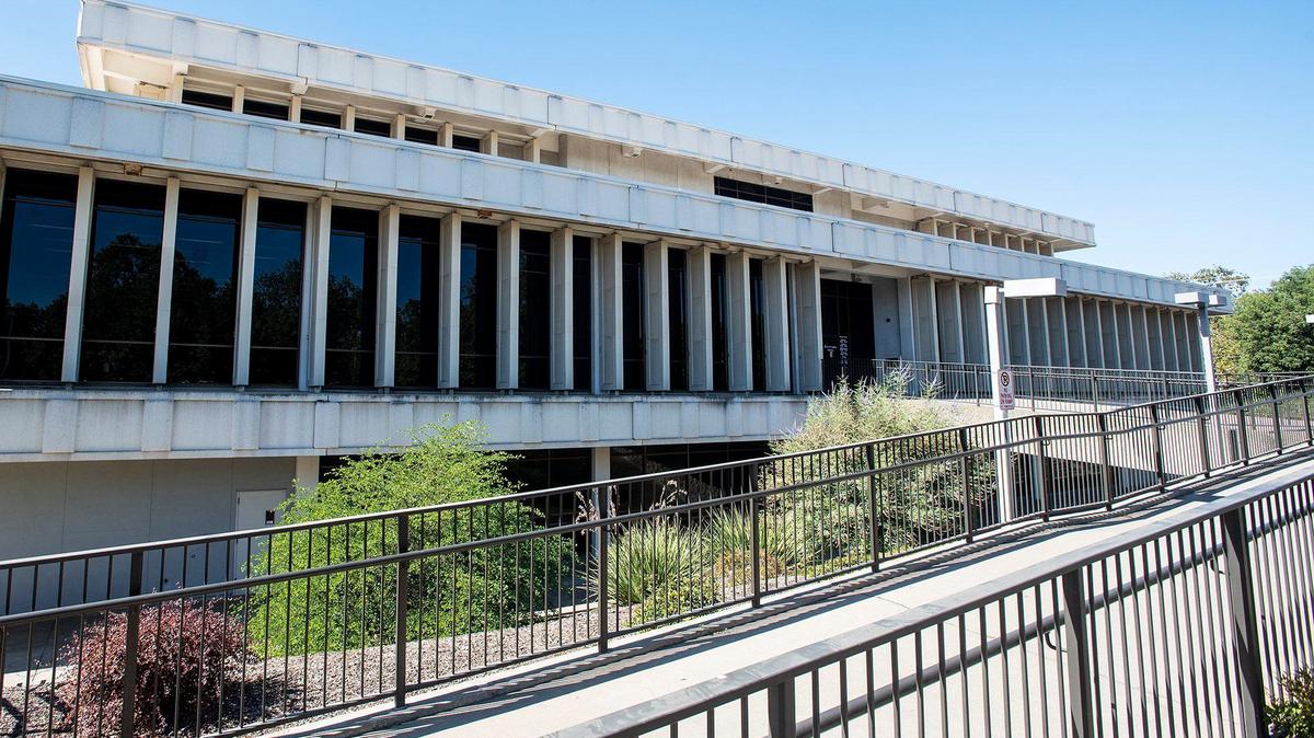 The Merced County Library in Merced Calif., is pictured Sept. 11, 2024.