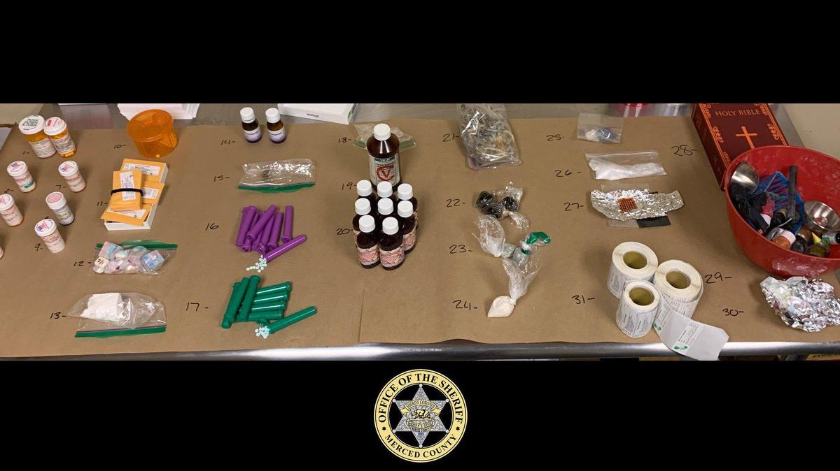 A 27-year-old Merced County man was arrested on multiple drug charges and six children were removed from a home, after deputies located narcotics while responding to a report of an unresponsive woman at a residence on Hatch Road, according to the Merced County Sheriff’s Office. Image courtesy of Merced County Sheriff’s Office.