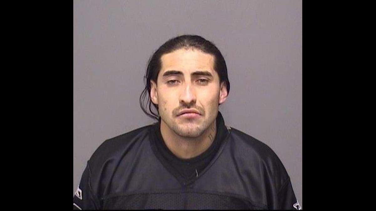 Huriel Cervantes, of Atwater, Merced County, was arrested Friday, March 15, 2019, after he led police on a pursuit in a stolen vehicle, damaging patrol cars, before police later found drugs in his underwear, according to California Highway Patrol.