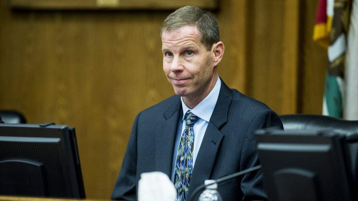 County Executive Officer James Brown listens to public comment during the Merced County Board of Supervisors meeting in Merced, Calif., on Tuesday, Feb. 7, 2017.