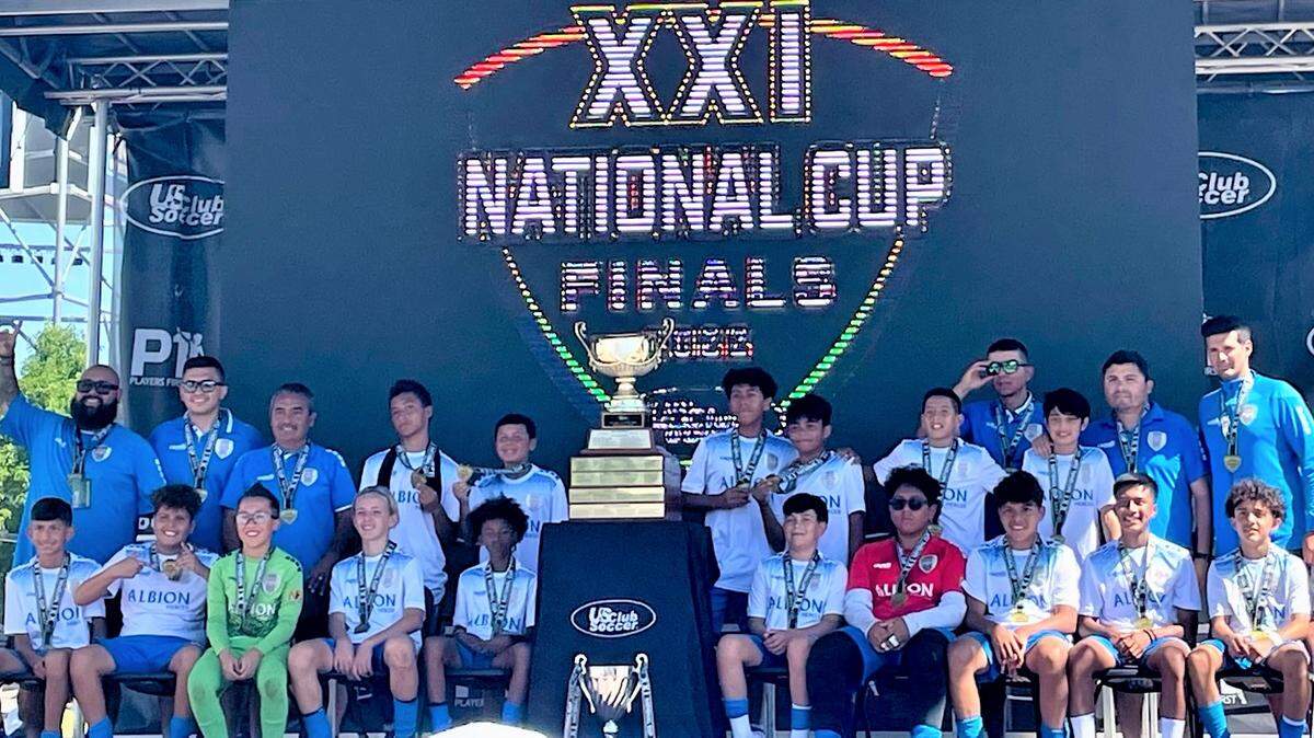 The Merced Albion Soccer Club 13-and-under boys soccer team recently won the 2022 National Cup Finals by going 5-0 in the tournament, which was held in Denver July 17-21.