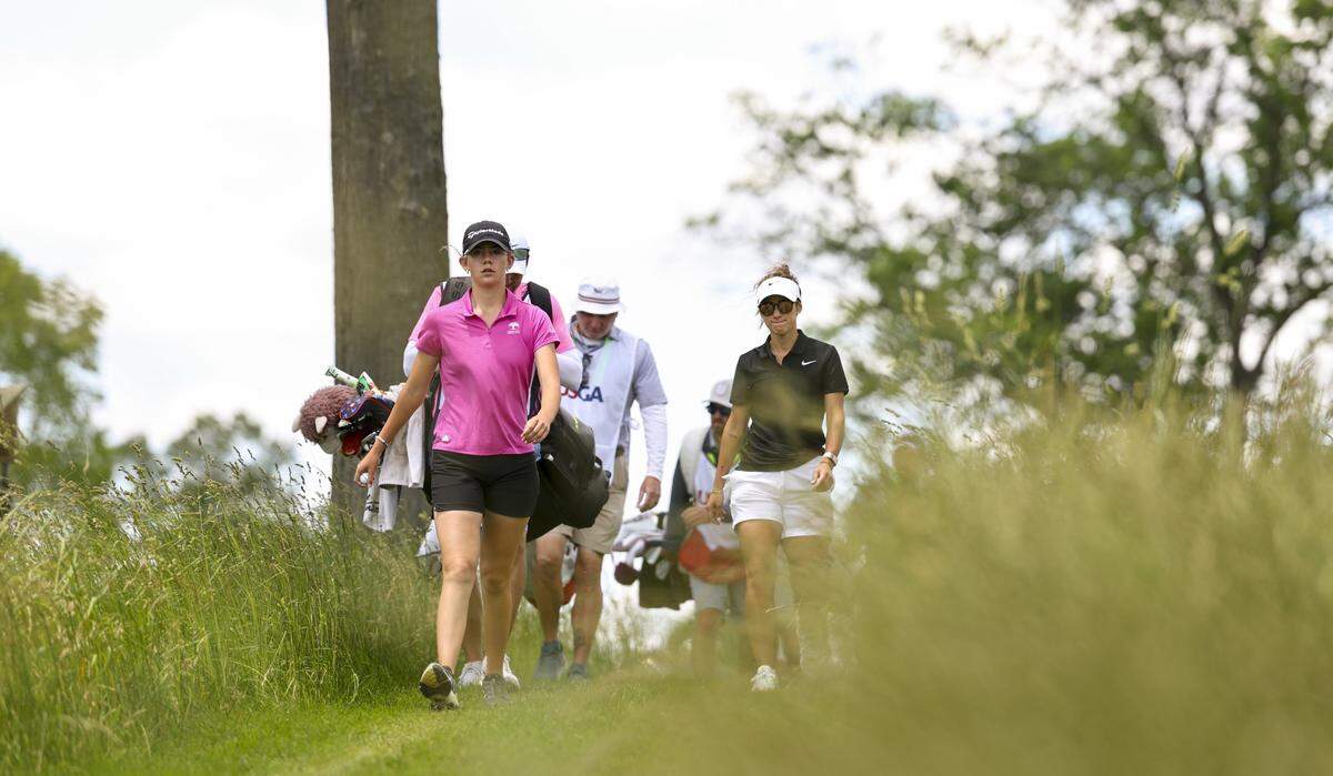 Asterisk Talley makes her way around the Lancaster Country Club in Pennsylvania during the first round of the 2024 U.S. Women’s Open Golf Championship on Thursday, May 30, 2024.