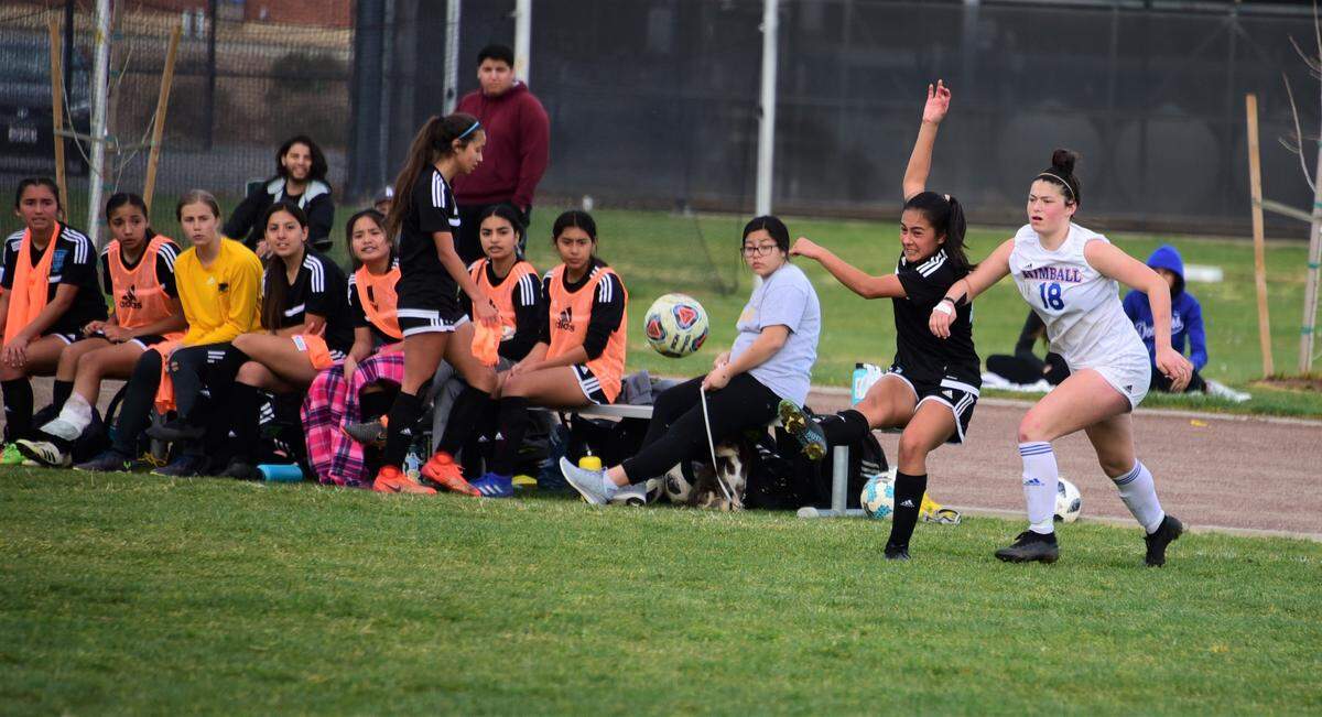 El Capitan freshman Stacy Olivares delivered a pass against Kimball during a playoff match on Friday, Feb. 21, 2020 at El Capitan High School.